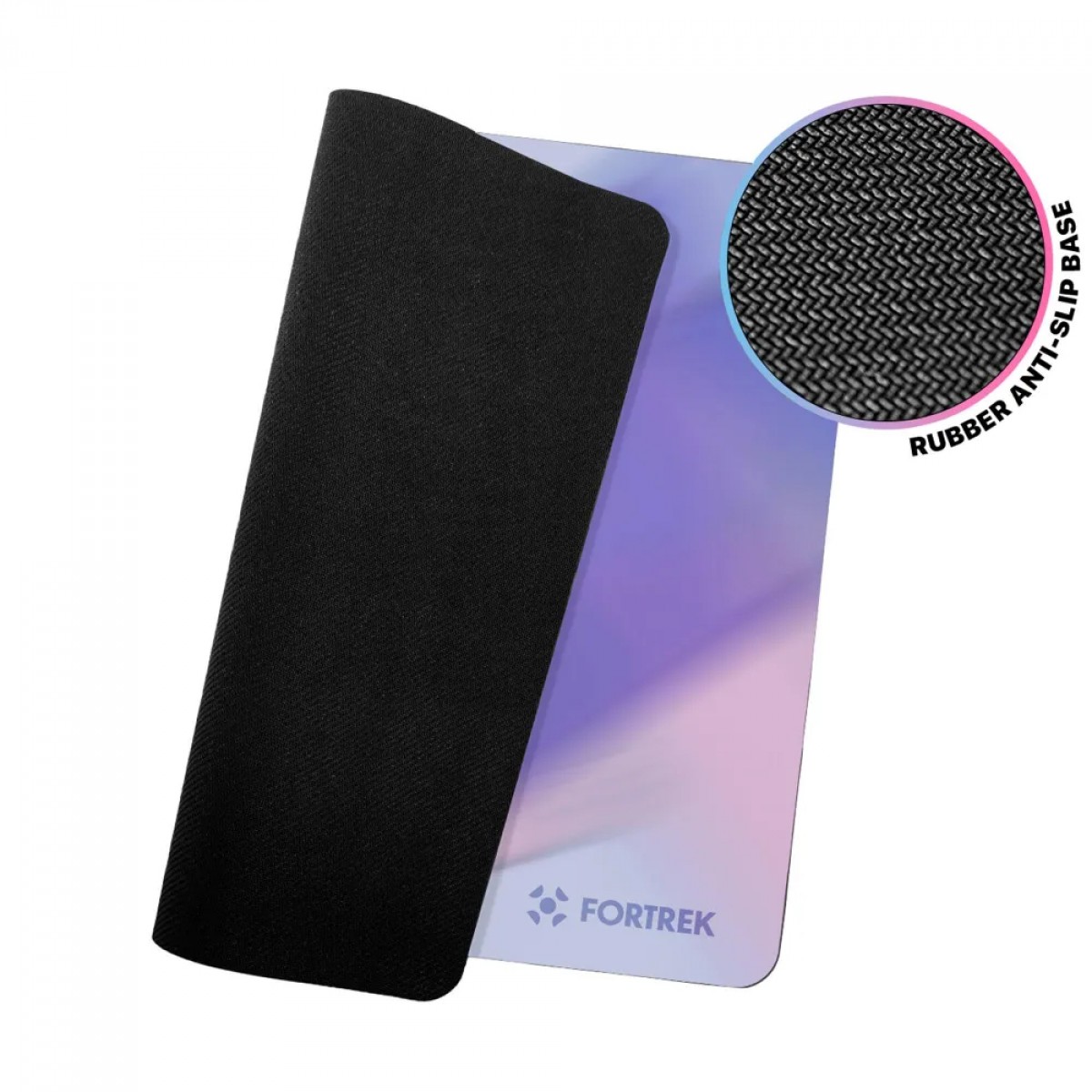 Mousepad Gamer Fortrek Quickglass Pro, Com Infusão de Vidro, 490x420mm, Branco