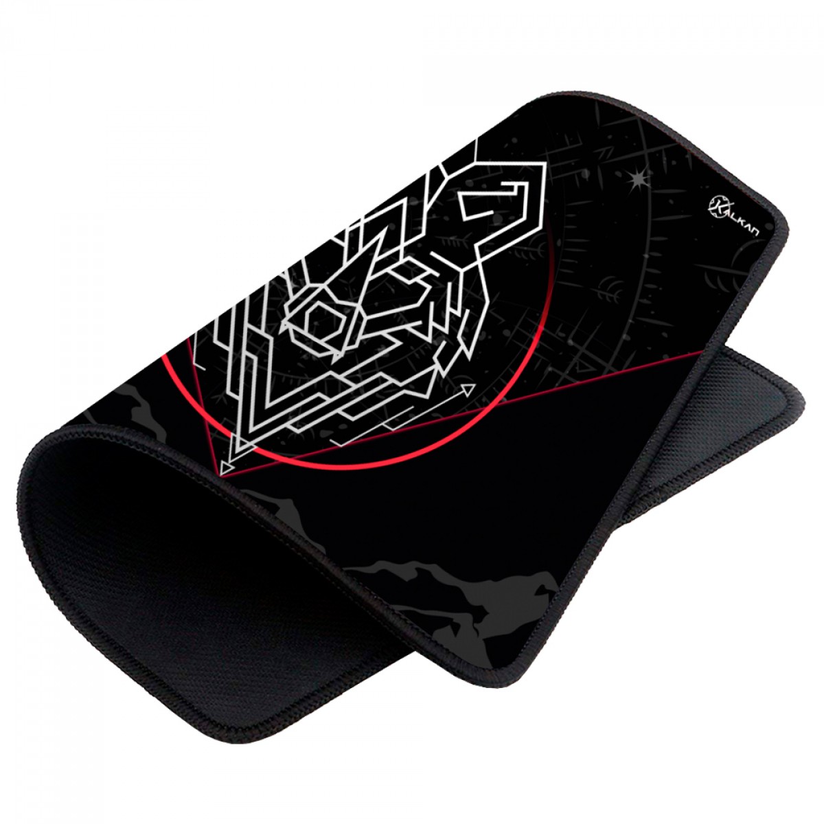 MousePad Gamer Kalkan Lupus L, Extra Grande, 500x400mm, Preto, KLK065