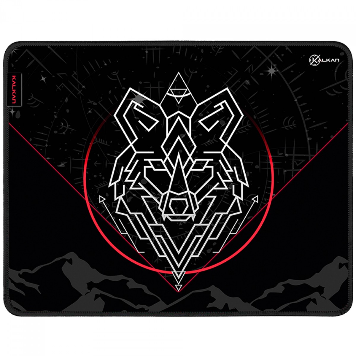 MousePad Gamer Kalkan Lupus L, Extra Grande, 500x400mm, Preto, KLK065