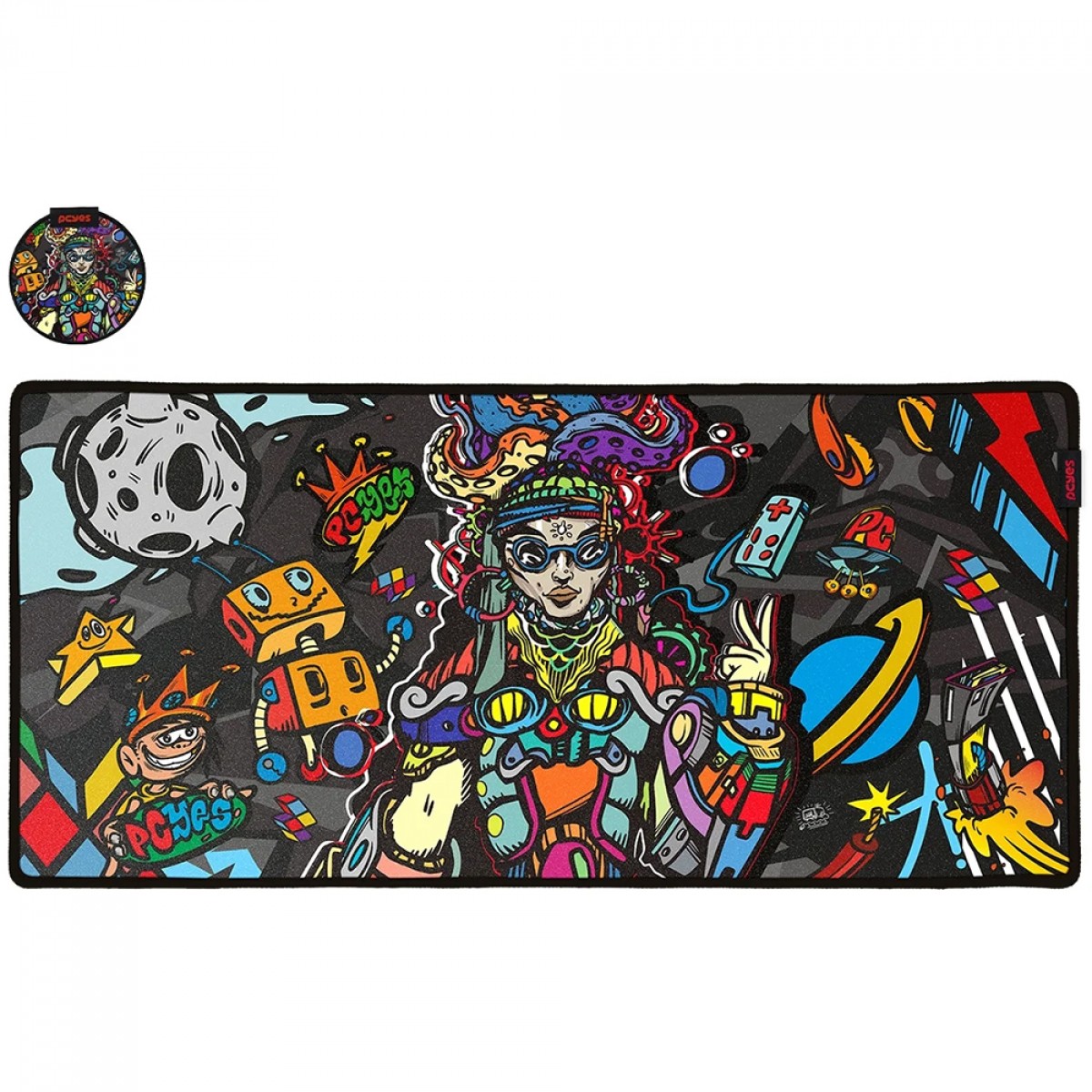 Mousepad Gamer PCYes Agata Extended, Extra Grande, 900x420mm, AGT90X42