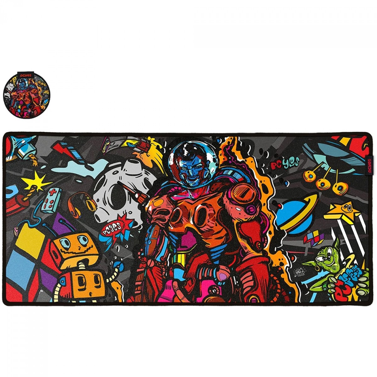 Mousepad Gamer PCYes Dr Kepler Extended, Extra Grande, 900x420mm, DRK90X42