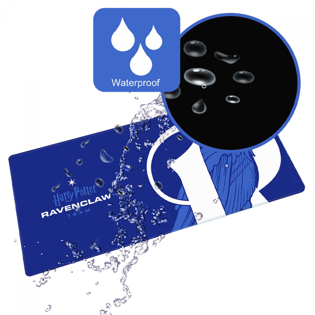 Mousepad Gamer Redragon Harry Potter Ravenclaw Special Edition, Speed, Extra Grande 900x400mm, Azul, HP-937