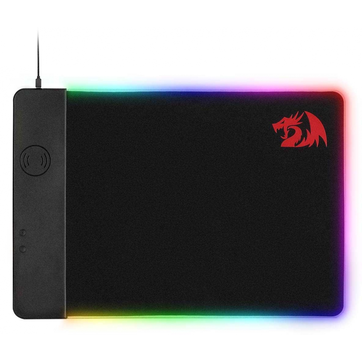 Mousepad Gamer Redragon P025 QI Sem Fio Grande RGB