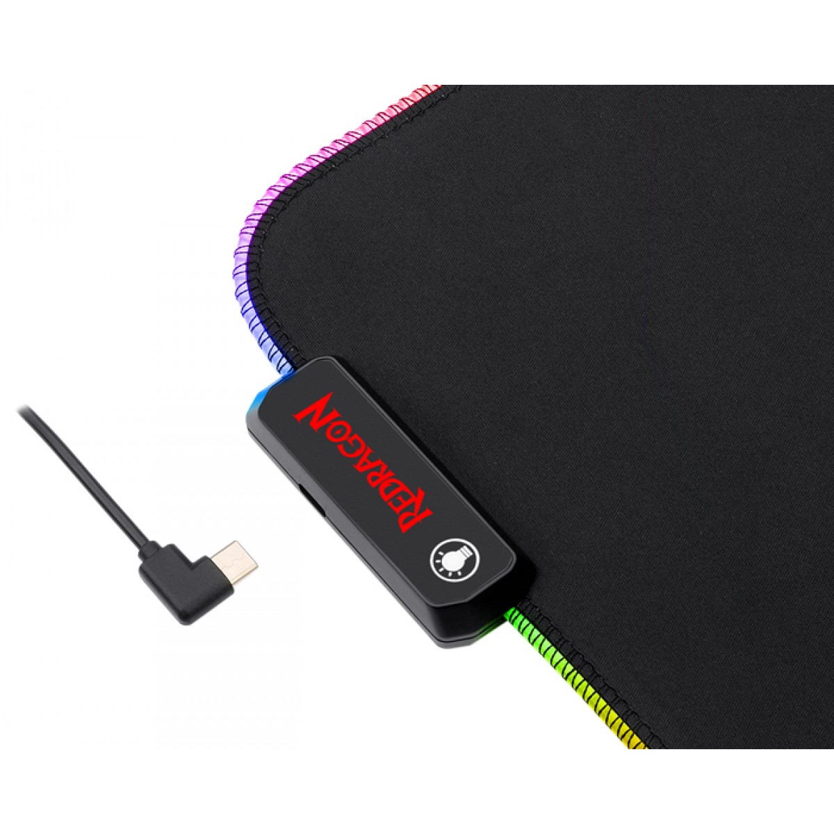 Mousepad Gamer Redragon Pluto, Grande, 330x260x3mm, RGB, Black, P026