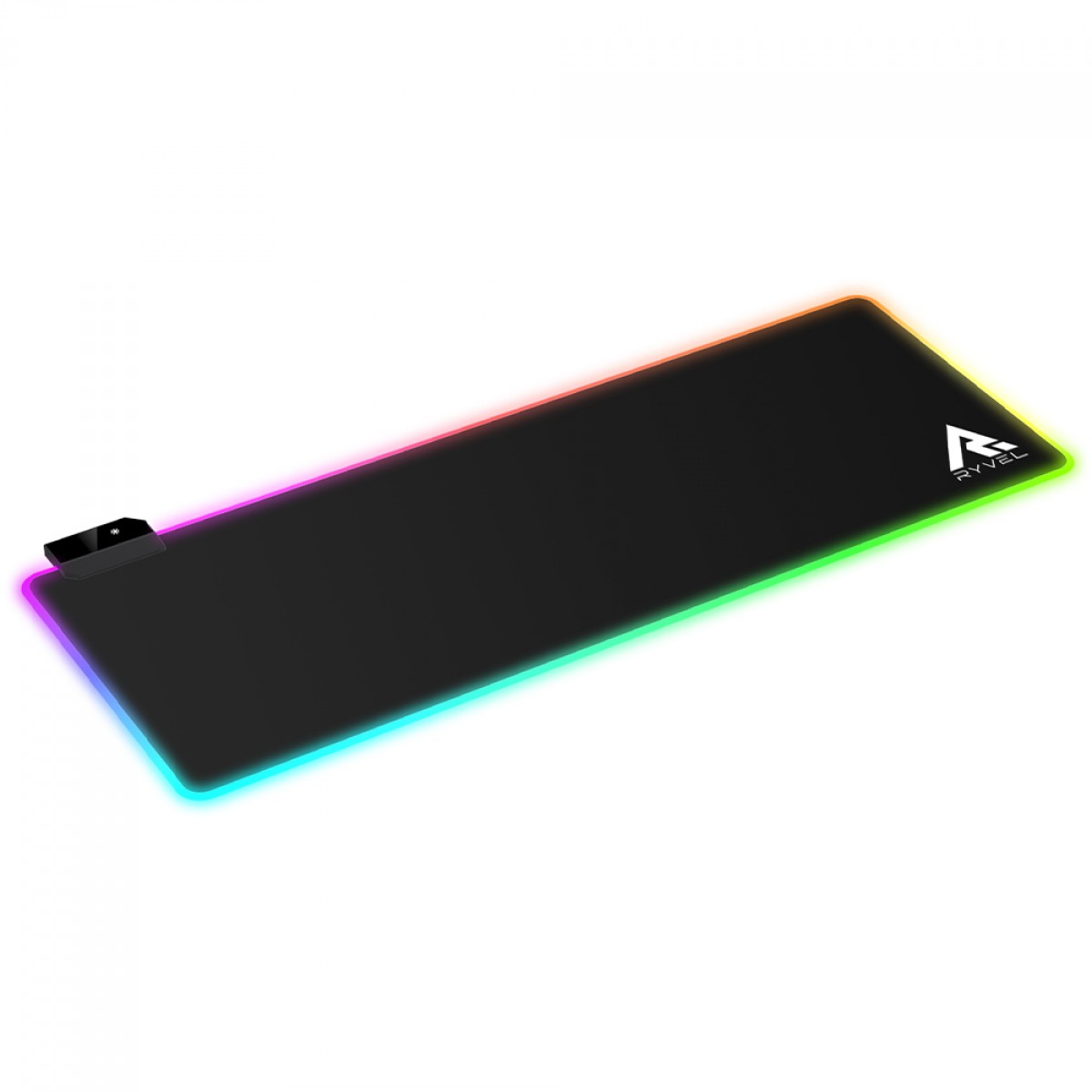 Mousepad Gamer Ryvel Black RGB, Grande, 800x300mm, Preto, RY-MP-RGB-BL