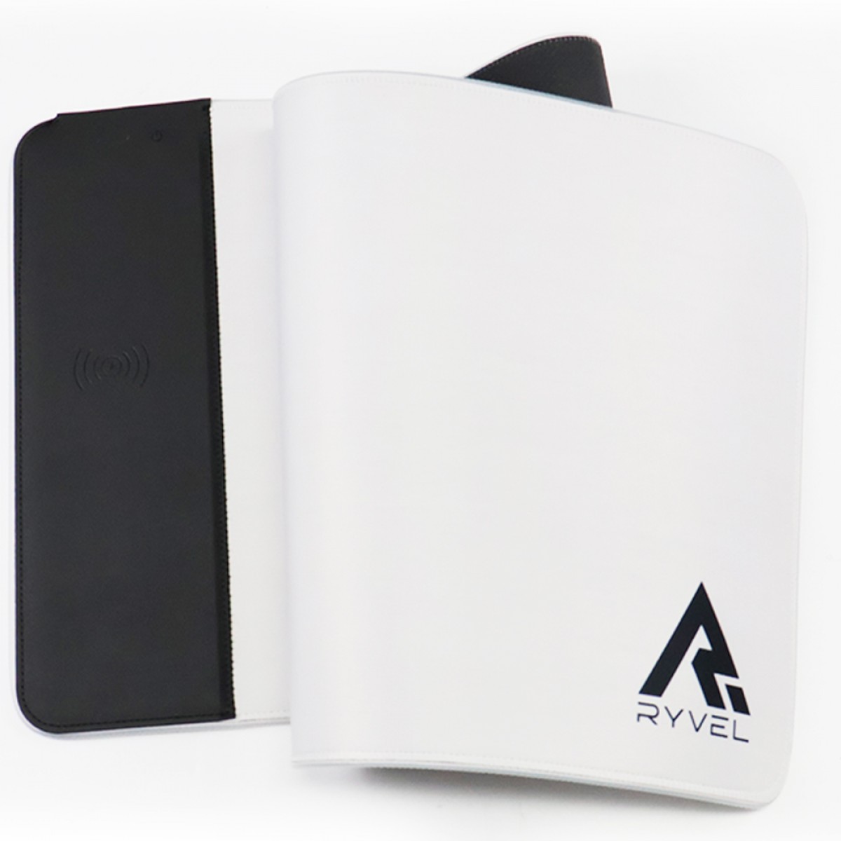 Mousepad Gamer Ryvel White RGB Charge, Grande, 800x300mm, Com Carregador Wireless, Branco, RY-MP-CG-WT