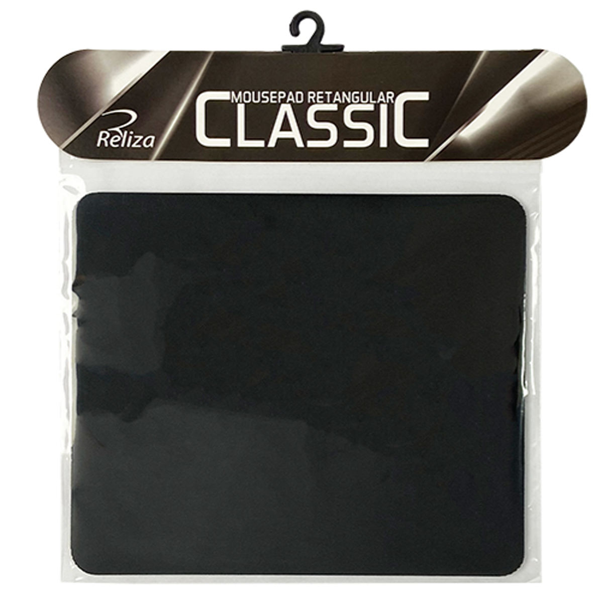 Mousepad Reliza Retangular Classic, 175x210x3mm, Preto