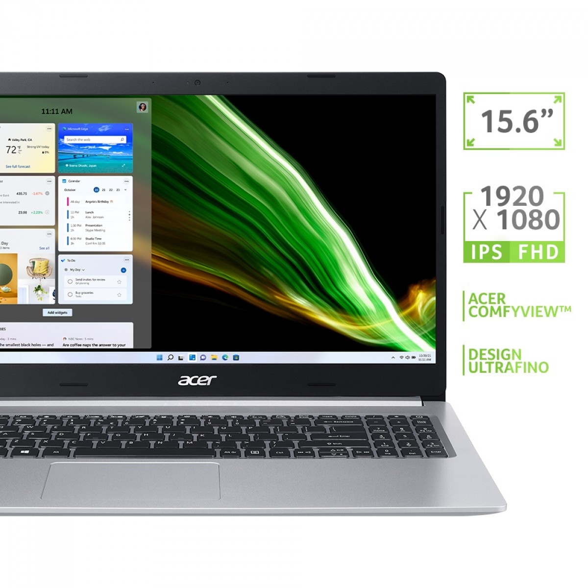 Notebook Acer Aspire 5 AMD Ryzen 7 5700U / 8GB DDR4 / SSD 240GB / Windows 11 Home, A515-45-R760