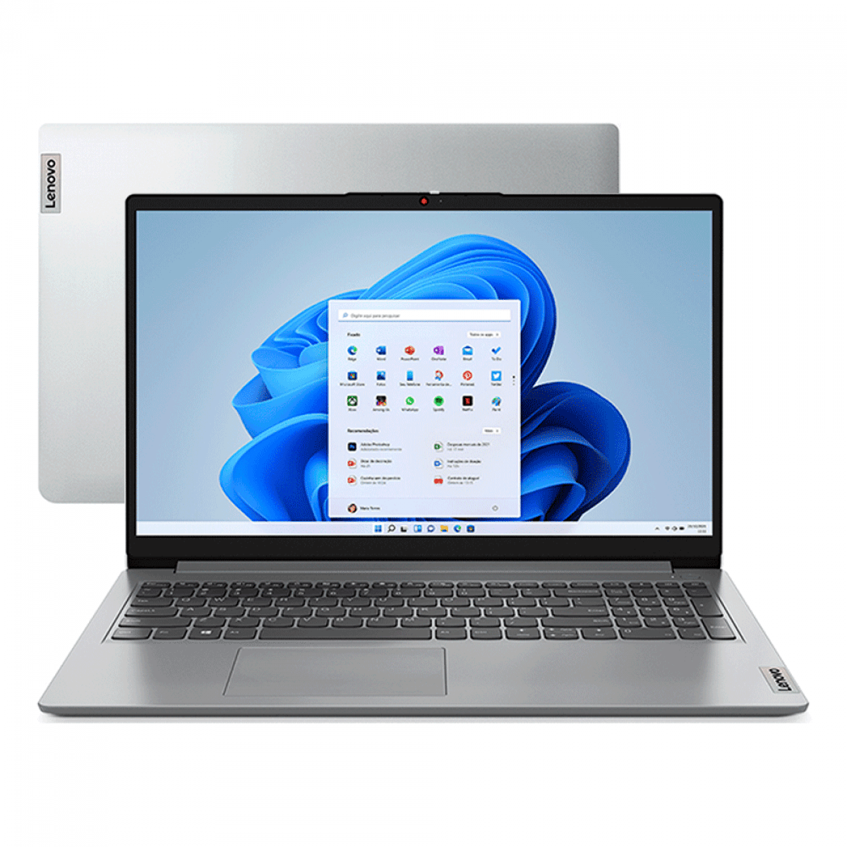 Notebook Lenovo IdeaPad 1 Intel Core i3-1315U / 8GB DDR4 / SSD 256GB / 15.6" FHD / Intel UHD Graphics / Windows 11 Home / Cinza / 83QJ0001BO