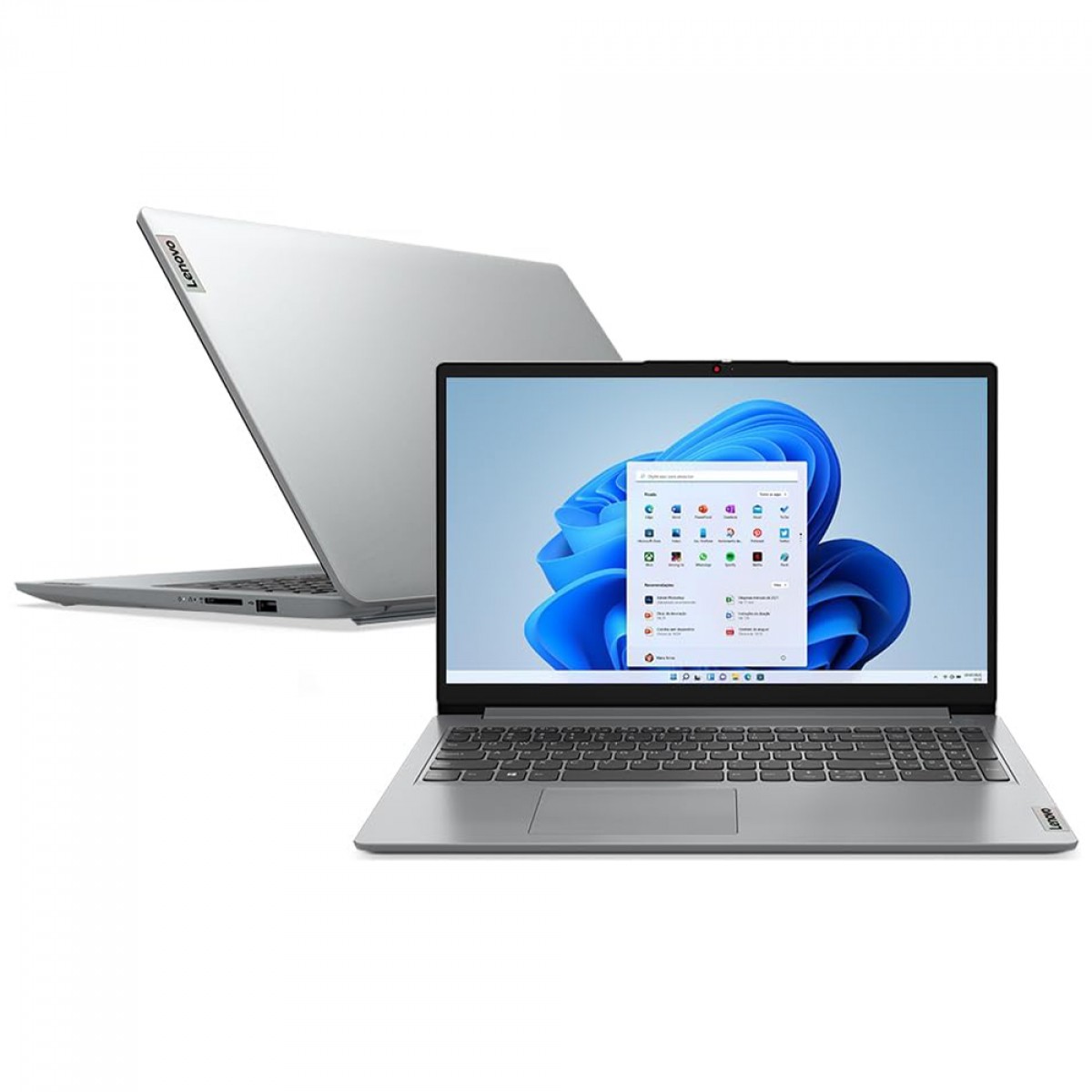 Notebook Lenovo IdeaPad 1i Intel Core i3-1215U / 8GB DDR4 / SSD 256GB / 15.6 Pol HD / Windows 11 / Cinza / 82VY000SBR