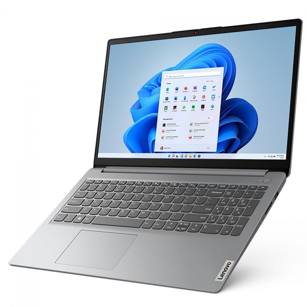 Notebook Lenovo IdeaPad 1i Intel Core i3-1215U / 8GB DDR4 / SSD 256GB / 15.6 Pol HD / Windows 11 / Cinza / 82VY000SBR