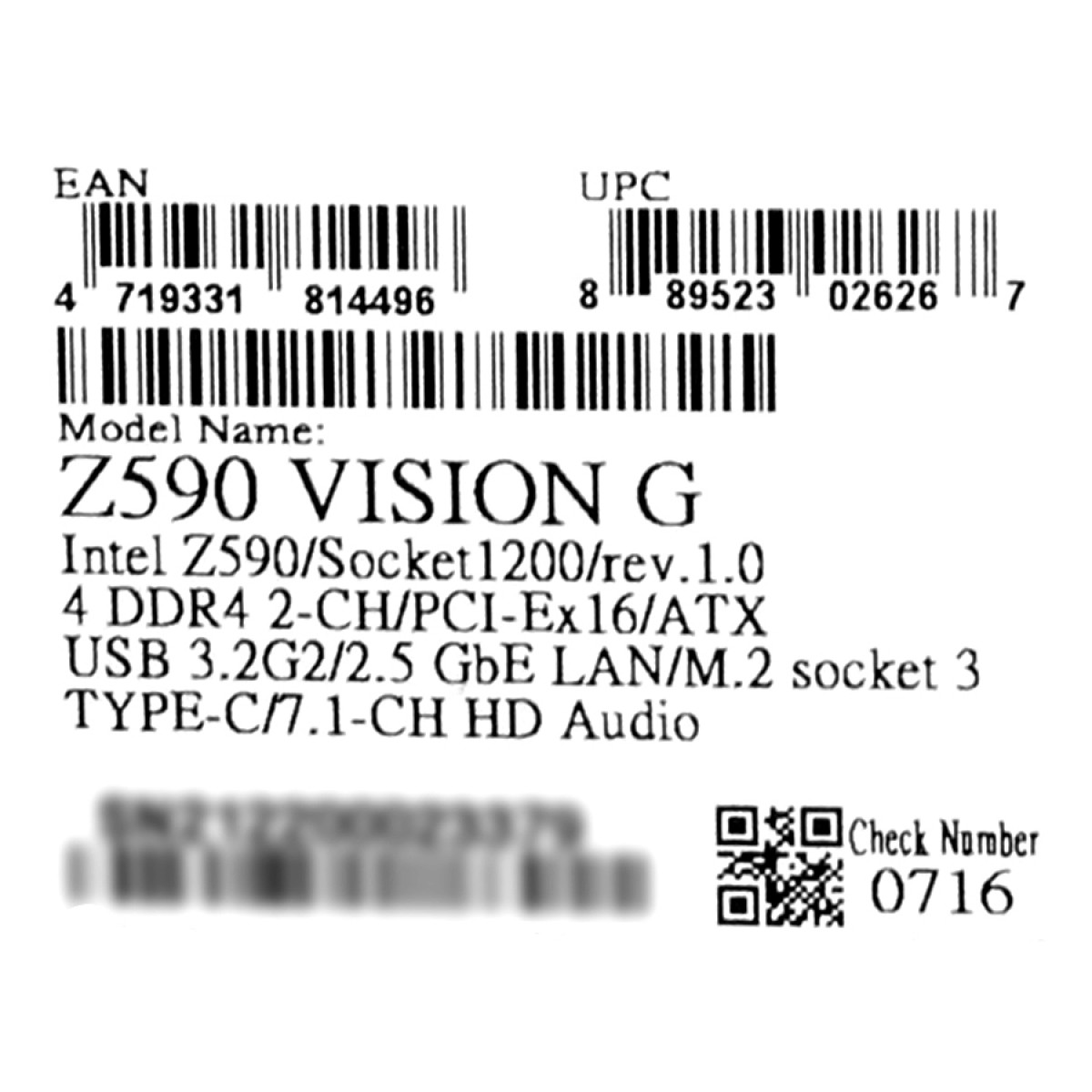 Paca Mãe GIGABYTE Z590 VISION G (rev. 1.0), Intel Z590 Express Chipset, Socket 1200, ATX, DDR4