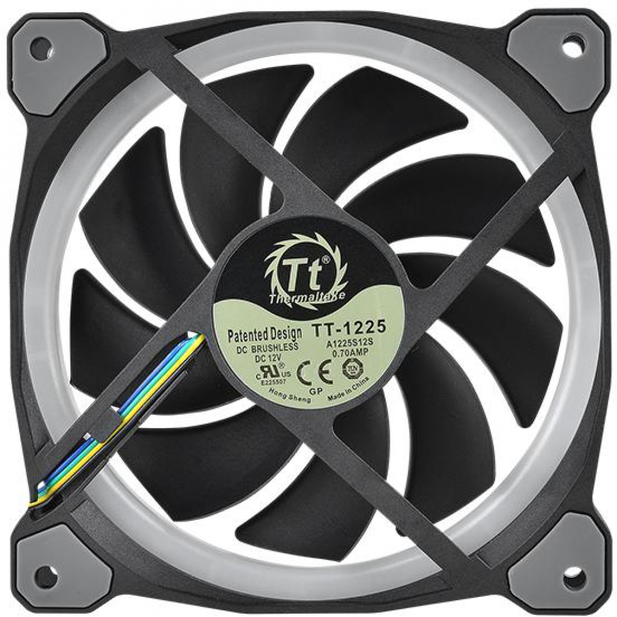 Kit Fan com 5 Unidades Thermaltake Riing Plus 12, RGB 120mm, CL-F054-PL12SW-A 