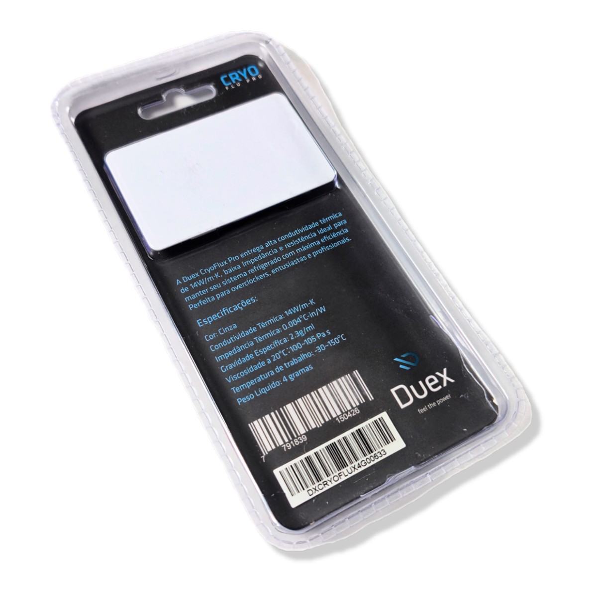 Pasta Térmica Duex Cryo Flux Pro, 14W/m-K, 4g, Cinza