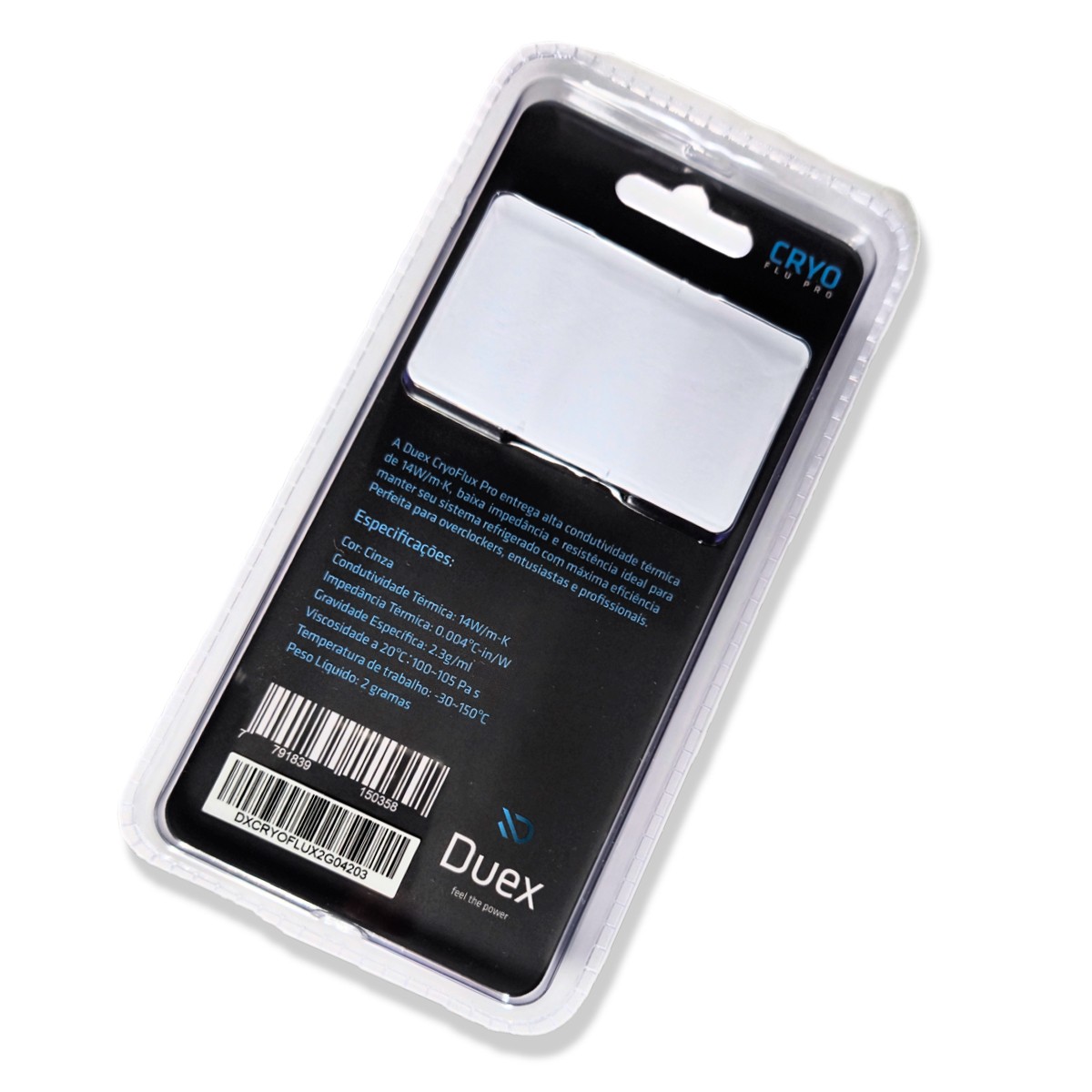 Pasta Térmica Duex CryoFlux Pro, 14W/m-K, 2g, Cinza