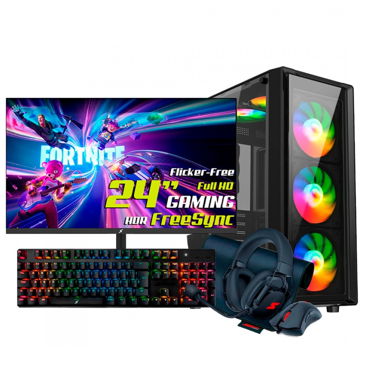 PC Completo T-GAMER EcoTech AMD Ryzen 5 5600GT, Memória 16GB DDR4, SSD 480GB, Monitor Gamer 24', Teclado, Mouse, MousePad, Headset