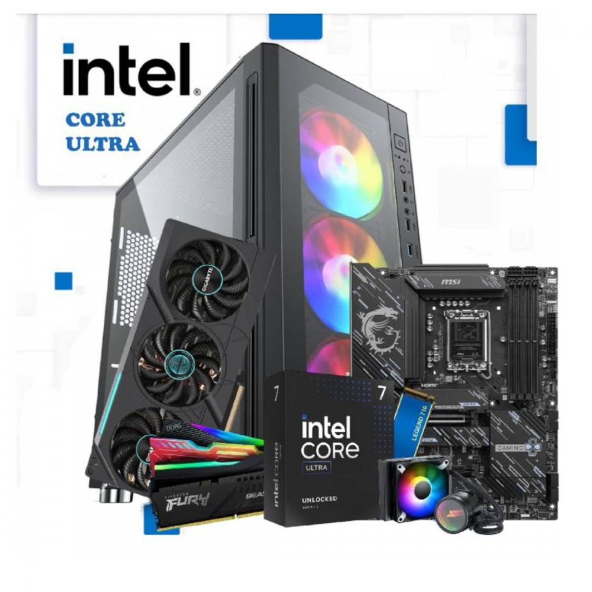 PC Gamer Plataforma Intel Core Ultra, DDR5 LGA 1851 (FULL CUSTOM)
