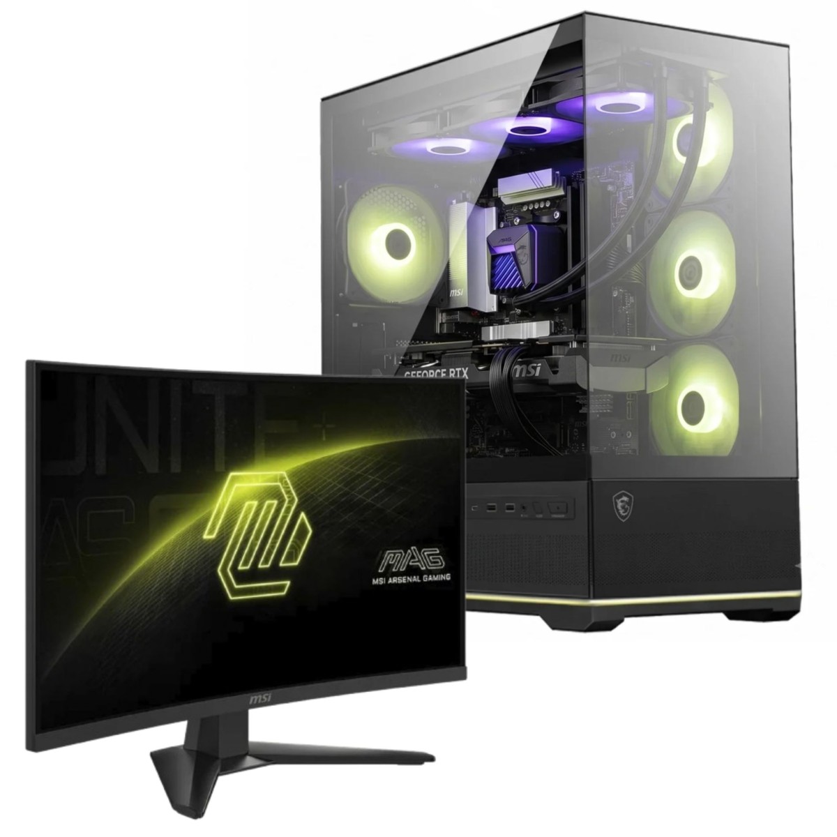 PC GAMER POWERED BY MSI ULTIMATE / AMD Ryzen 7 7800X3D / RTX 5060 TI 16GB / 32GB DDR5 / 1TB NVMe + Monitor Gamer MSI MAG 275CQF E18, 27 Pol
