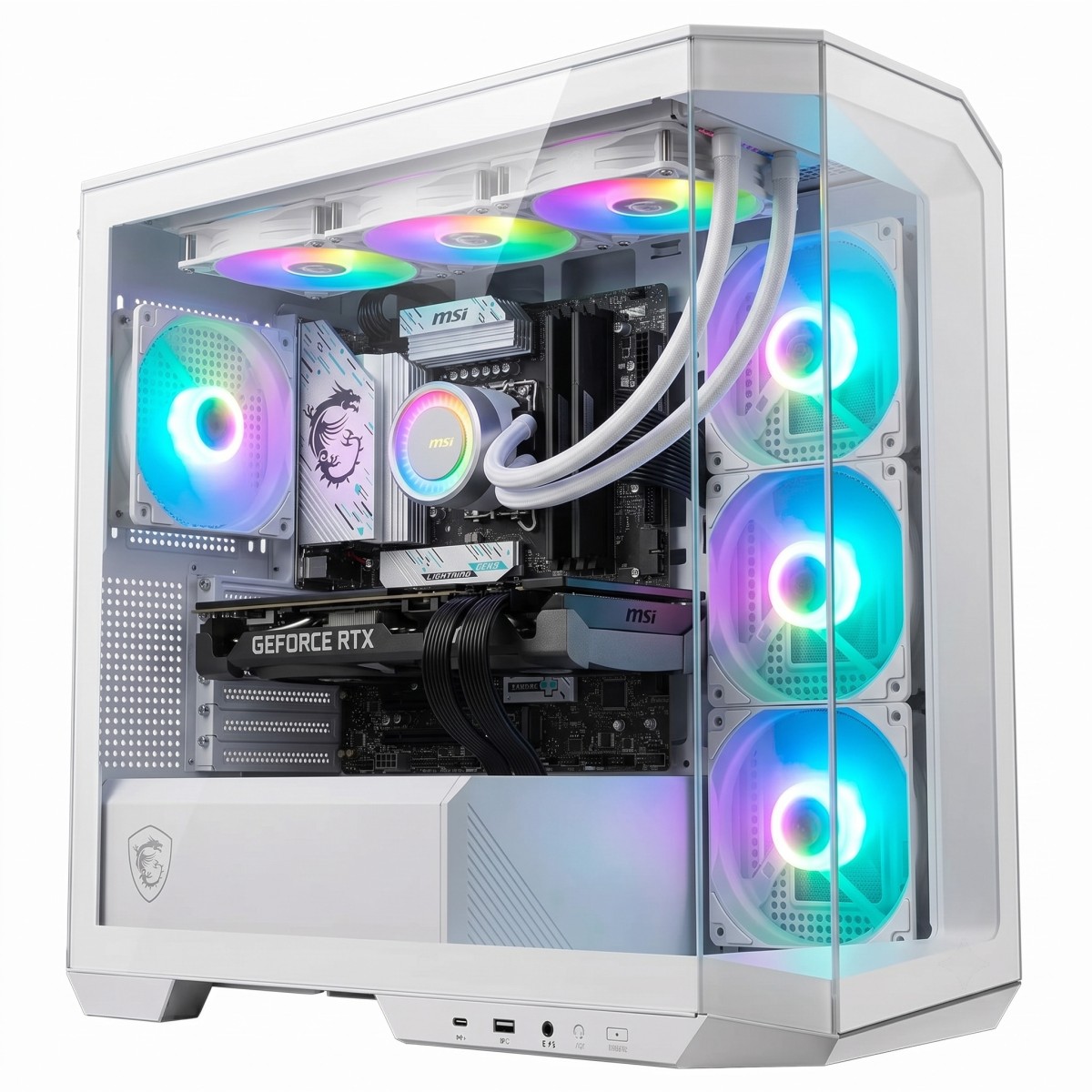 PC GAMER POWERED BY MSI ULTIMATE WHITE Intel Core Ultra 7 265KF / RTX 5060 TI 16GB / 16GB DDR5 / 1TB NVMe