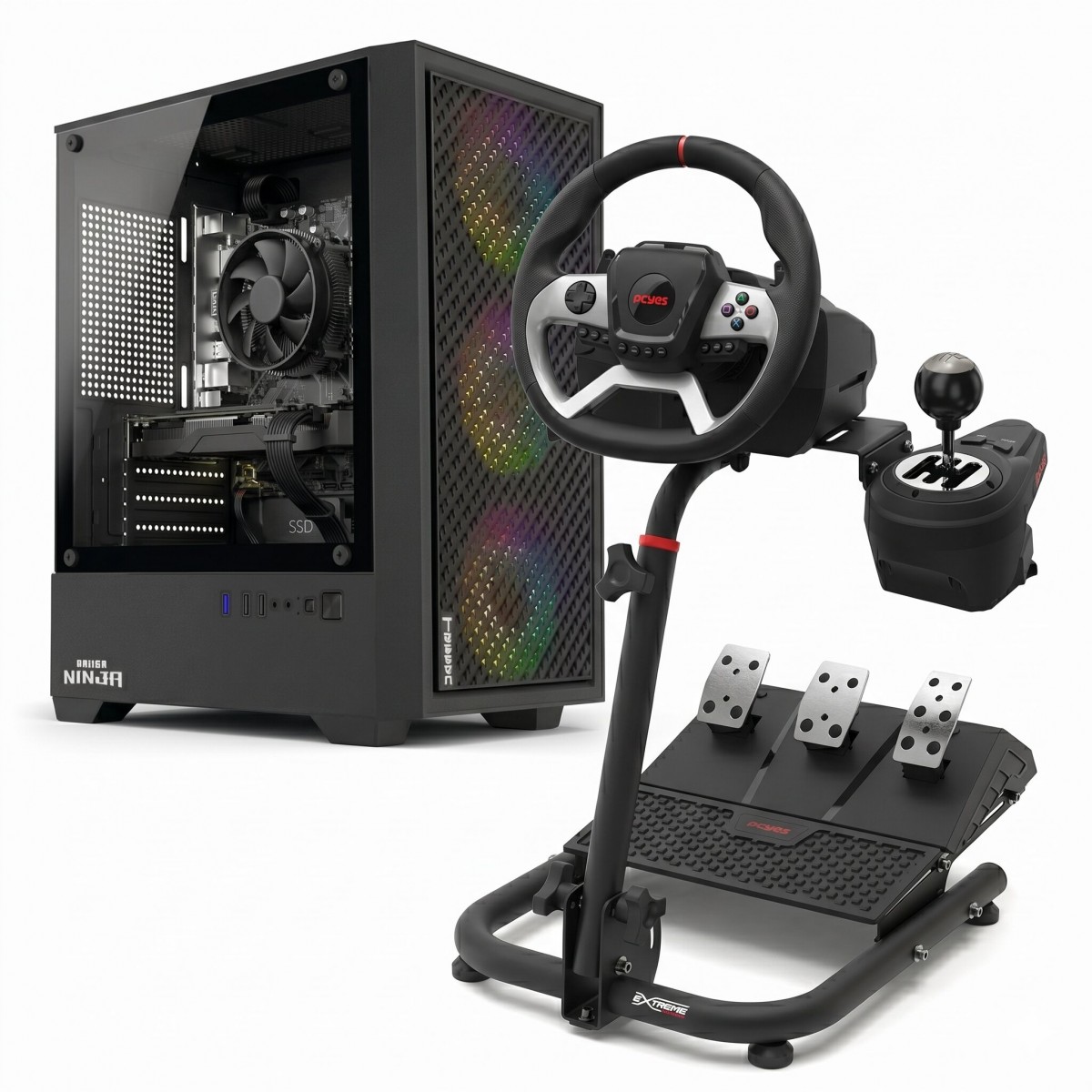 PC GAMER SIM PRO STREET AMD Ryzen 5 5500 / NVIDIA GeForce RTX 5050 8GB / 16GB DDR4 / SSD 1TB NVMe