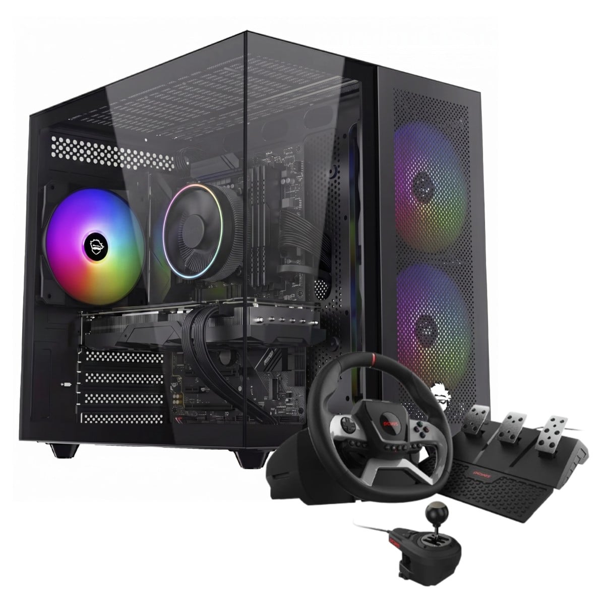 PC GAMER SIM TRUCKER AMD Ryzen 5 5500 / AMD Radeon RX 580 8GB / 16GB DDR4 / SSD 512GB