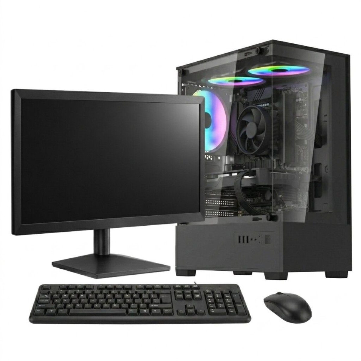PC GAMER SOLDIER Intel Core i3 8100 / AMD Radeon RX 580 / 16GB DDR4 (2X8GB) / SSD 512GB / Monitor 19 Pol