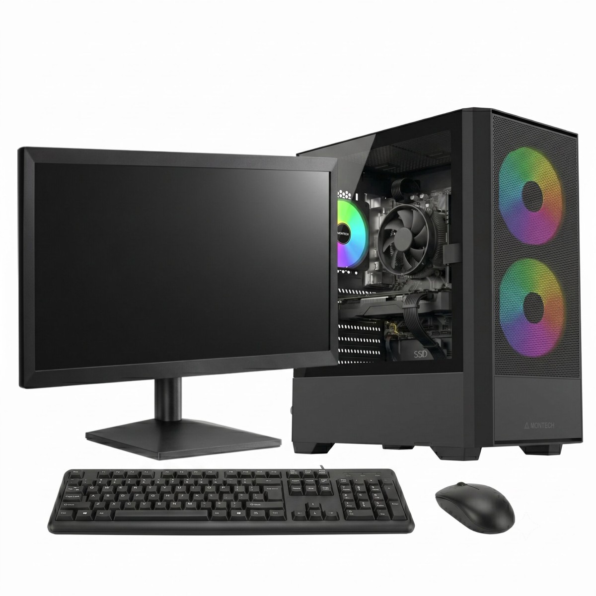 PC GAMER SOLDIER Intel Core i5 8400 / AMD Radeon RX 550 / 8GB DDR4 / SSD 256GB / Monitor 19 Pol