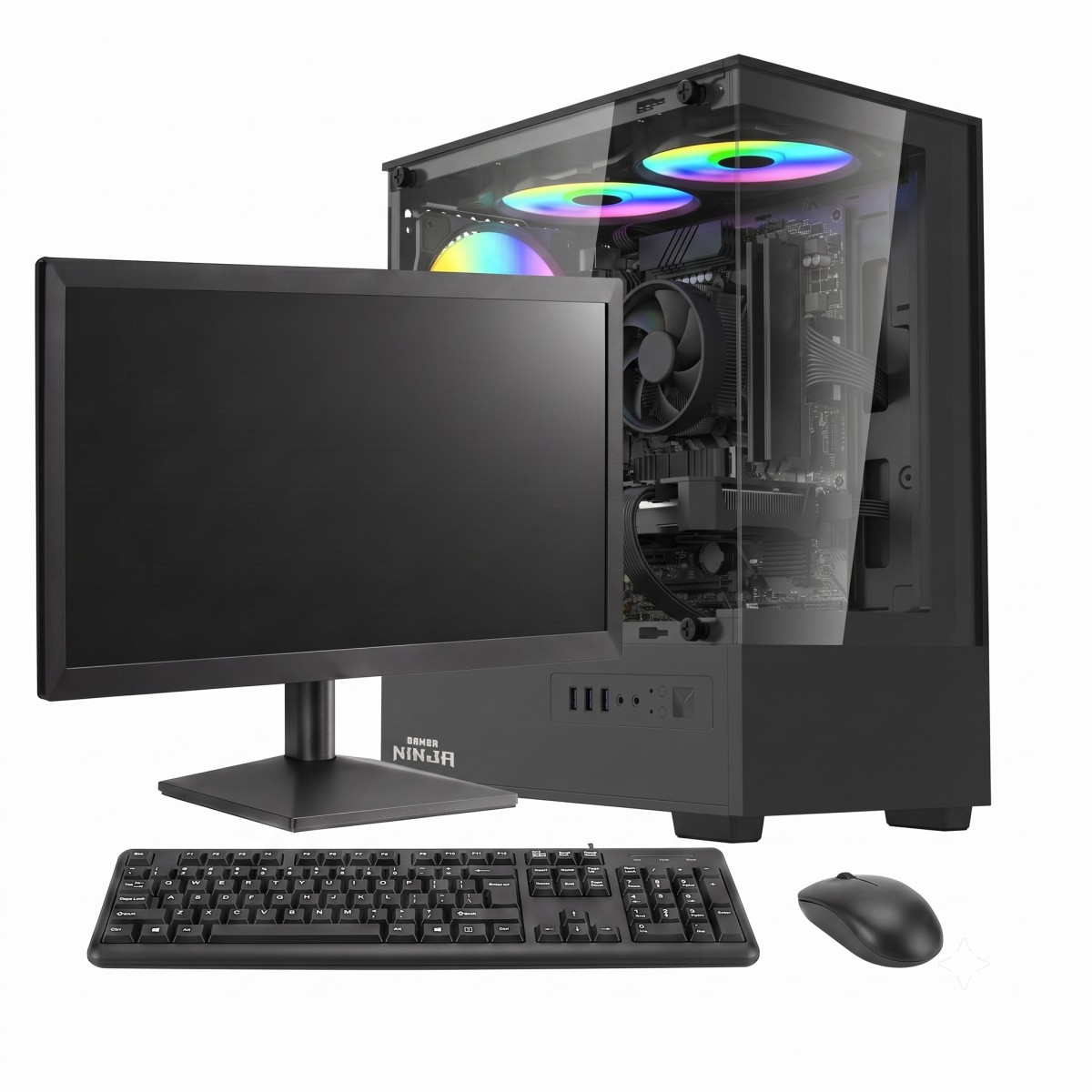 PC GAMER SOLDIER Intel Core i7 / AMD Radeon RX 550 / 16GB DDR3 (2X8GB) / SSD 256GB / + Monitor 19 Pol / + Combo Teclado e Mouse