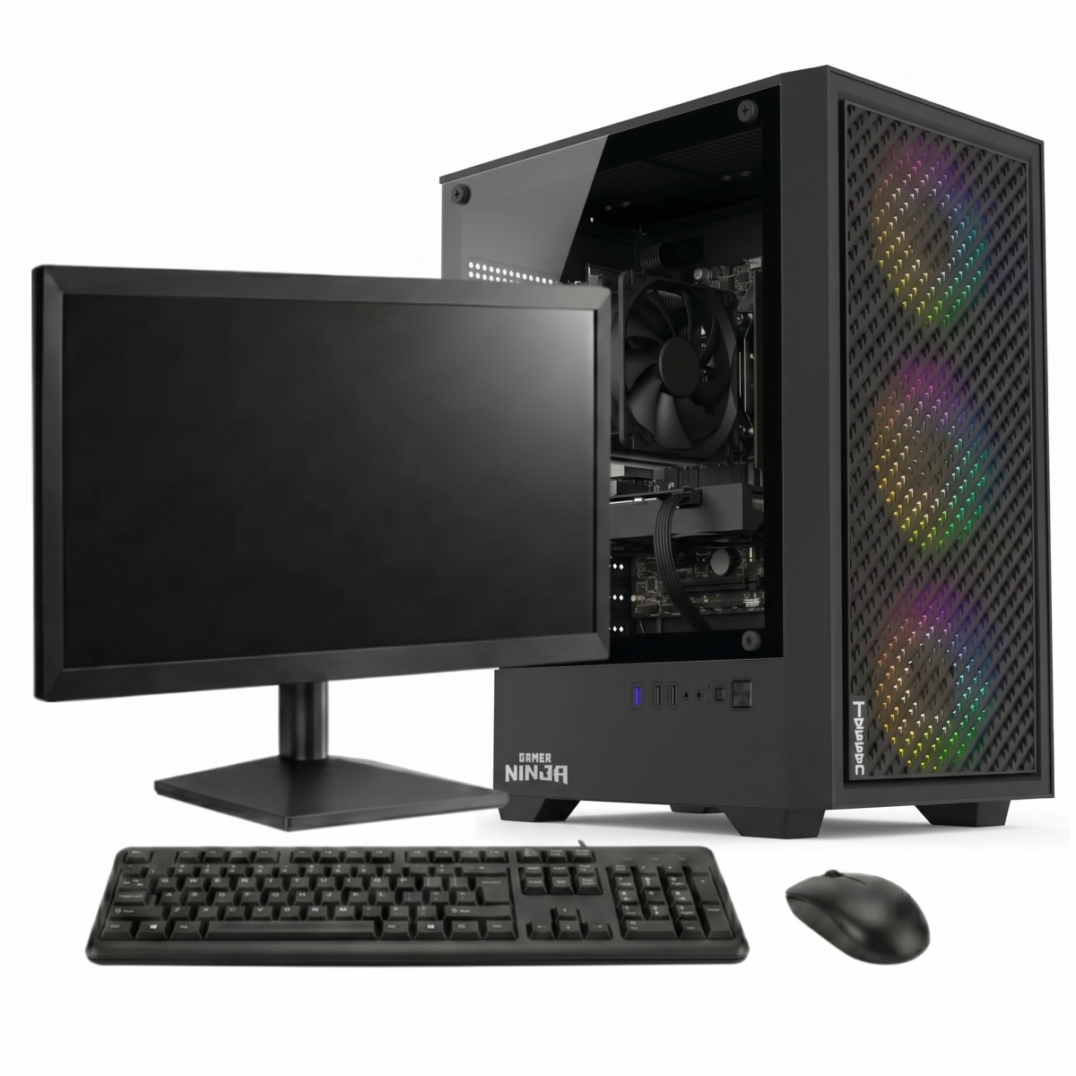 PC GAMER SOLDIER Intel Core i7 / AMD Radeon RX 550 / 16GB DDR3 (2X8GB) / SSD 256GB / + Monitor 19 Pol / + Combo Teclado e Mouse