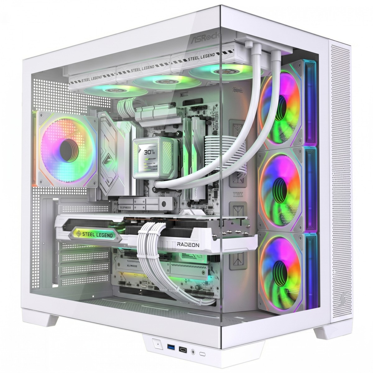 PC Gamer Steel Legend AMD Ryzen 7 7800X3D / Radeon RX 9070 16GB / 32 GB DDR5 / SSD 1TB NVME