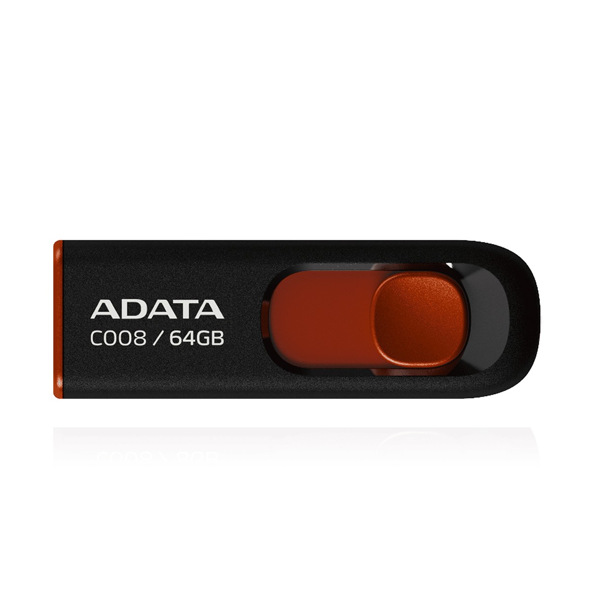 Pendrive Adata C008, 32GB, USB 2.0, Preto e Vermelho, AC008-32G-RKD