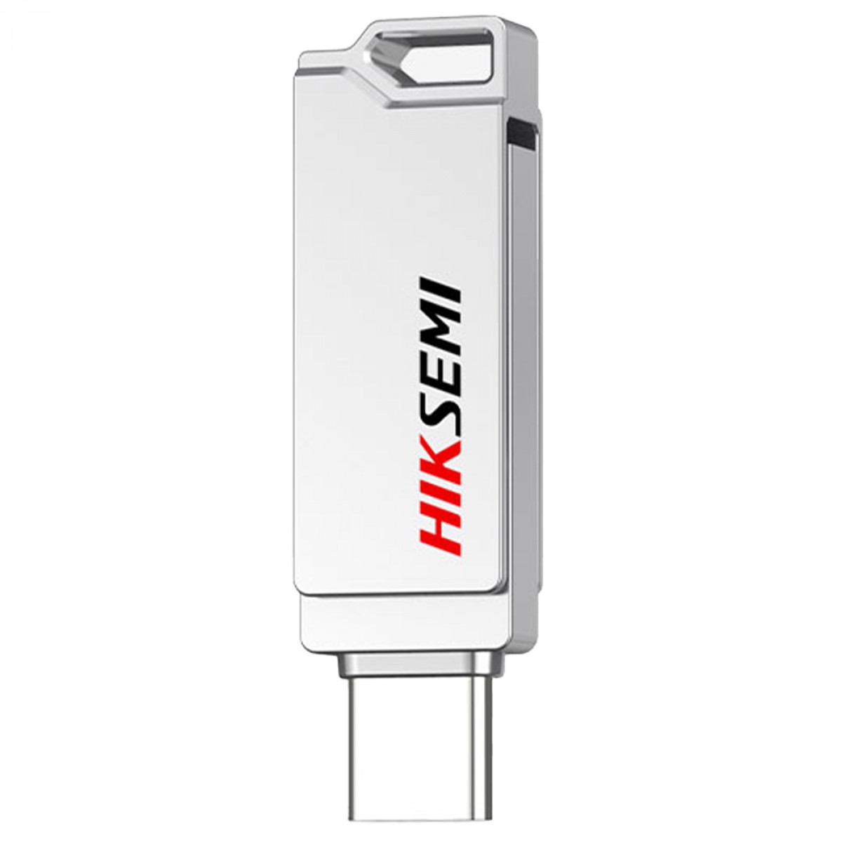 Pendrive Hiksemi Sync, 128GB, USB 3.2 + USB-C, Cinza, HS-USB-E327C 128G U3 SILVER
