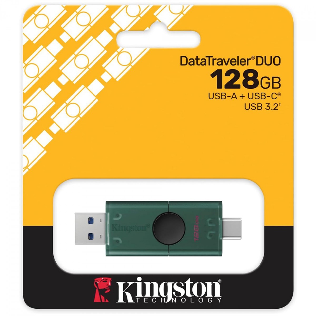 Pendrive Kingston DataTraveler Duo, 128GB, USB-C e USB-A, DTDEG2/128GB