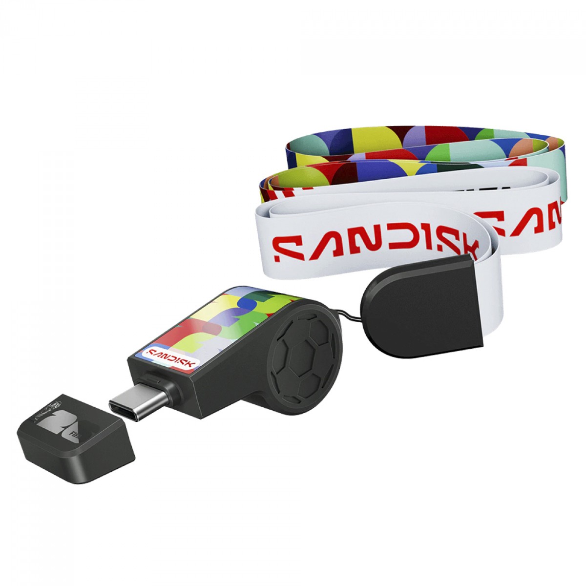 Pendrive SanDisk Copa do Mundo FIFA™ 2026, Global Edition, 64GB, USB Type-C, 300MBs, Estampado, SDCZIA-064G-G46