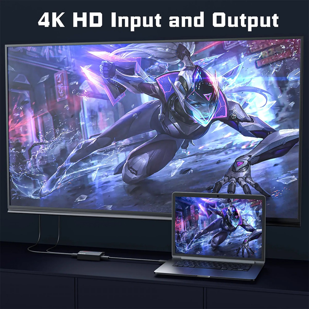Placa De Captura Fifine Ampligame V3, UHD 4K, Interface HDMI