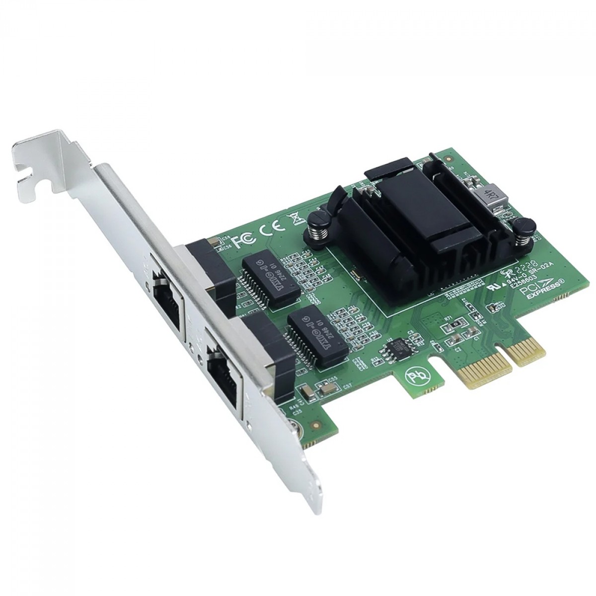 Placa de Rede Vinik Dual Port Prv2P1000E PCi-E, 10/100/1000, Com Suporte Low Profile