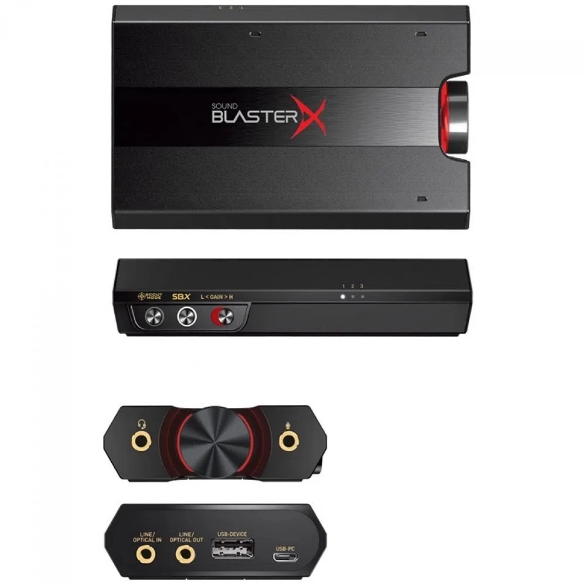 Placa de Som DAC Amplificadora Gamer Creative Sound Blaster X Pro-Gaming G5 WW9, 7.1, USB, 70SB170000000-9