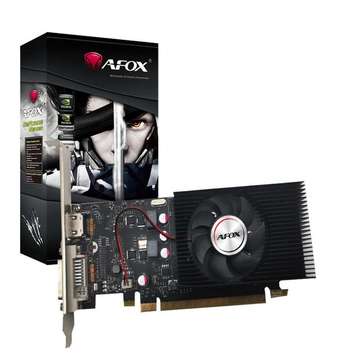 Placa de Vídeo Afox GeForce GT 1030, 2GB, GDDR5, 64bit, AF1030-2048D5L5