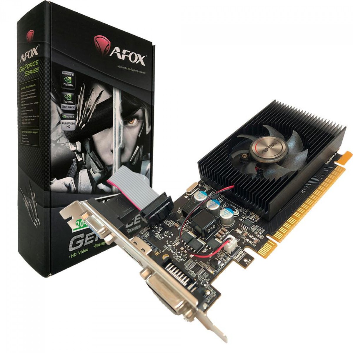 Placa de Vídeo AFox GeForce GT 420, 2GB, GDDR3, 128bit, AF420-2048D3L5