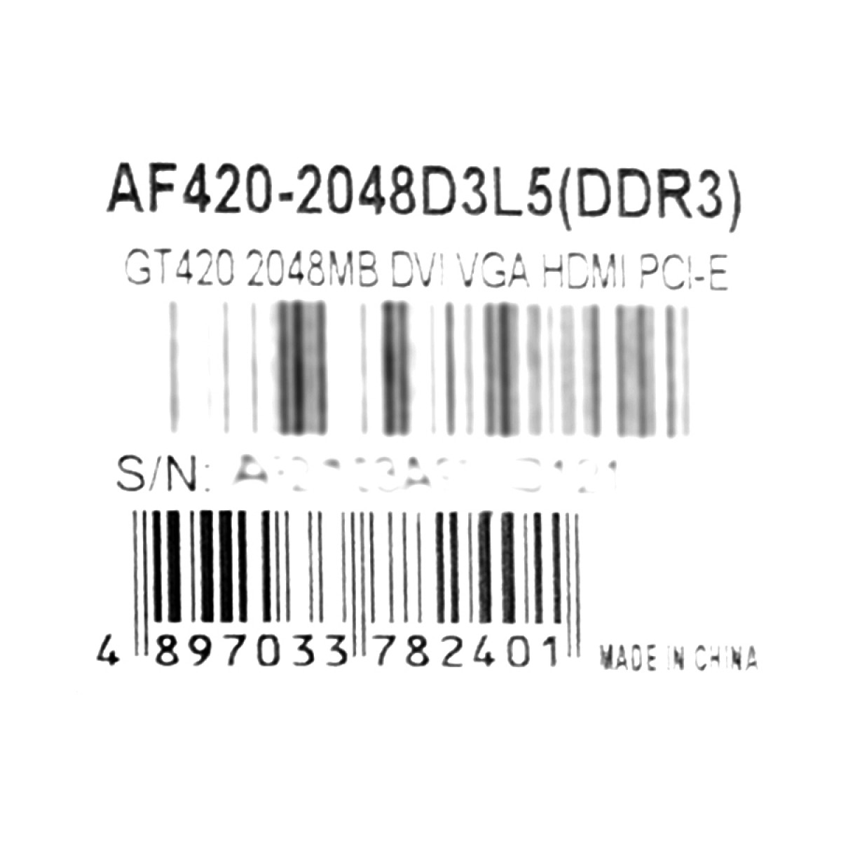 Placa de Vídeo AFox GeForce GT 420, 2GB, GDDR3, 128bit, AF420-2048D3L5