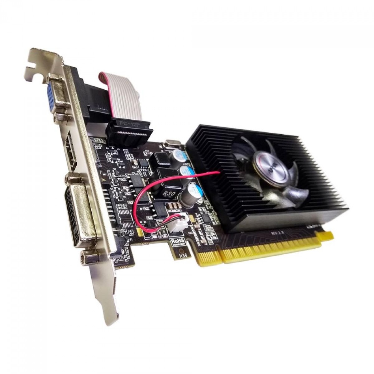 Placa de Vídeo AFox GeForce GT 730, 2GB, DDR3, 128bit, AF730-2048D3L6
