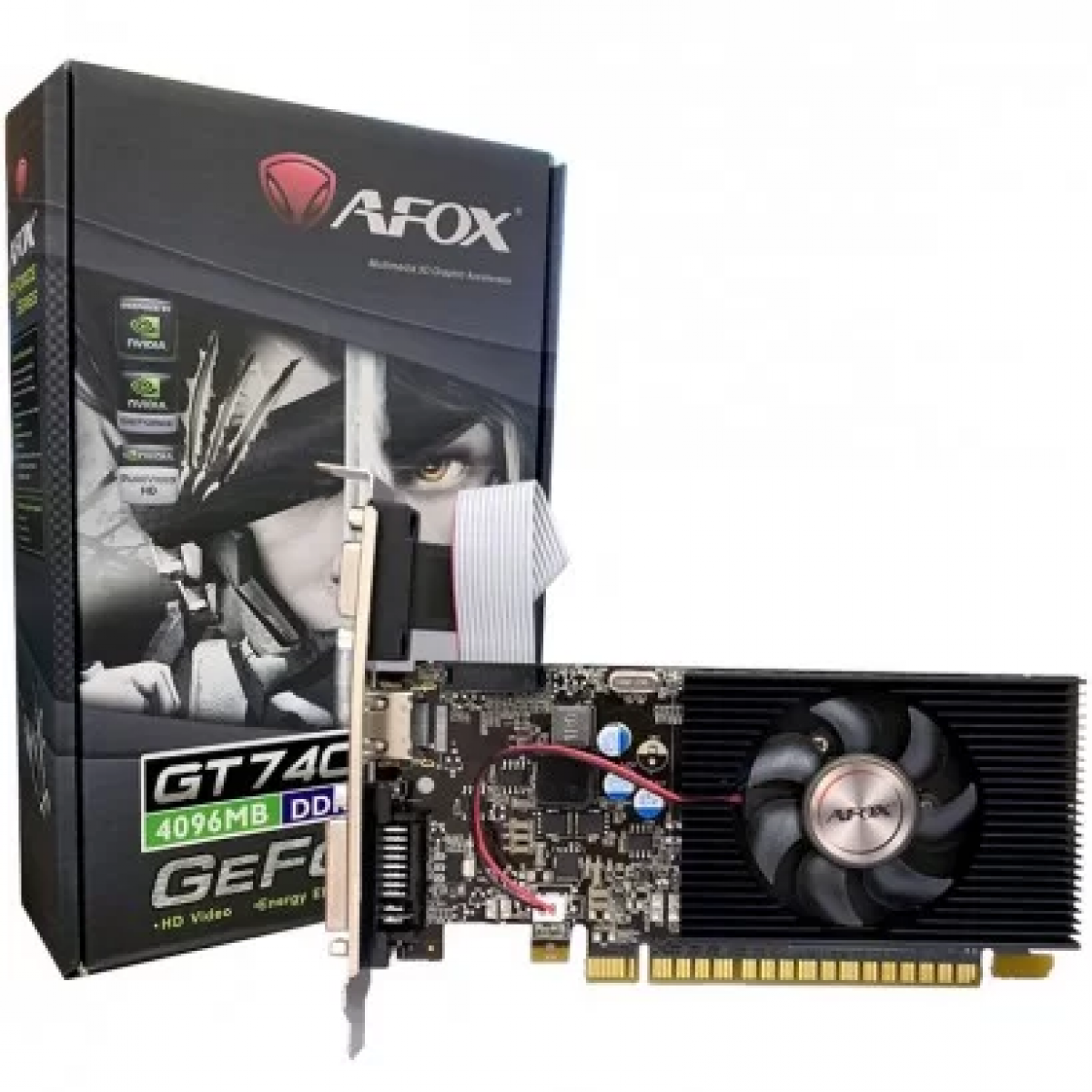 Placa de Vídeo Afox GeForce GT740 4GB DDR3 128bits AF740-4096D3L3