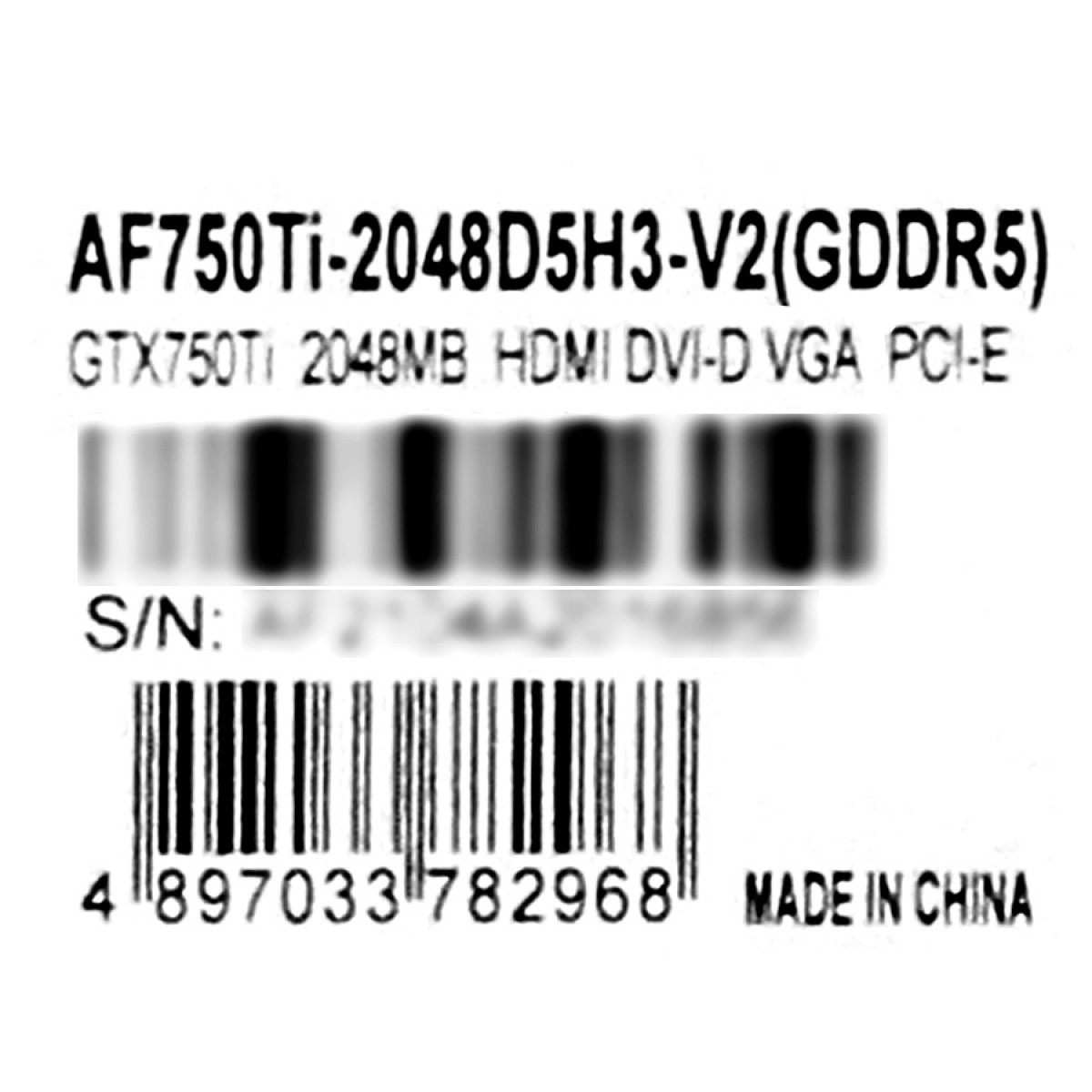 Placa de Vídeo Afox GTX 750TI, 2GB, GDDR5, 128bit, AF750TI-2048D5H3-V2