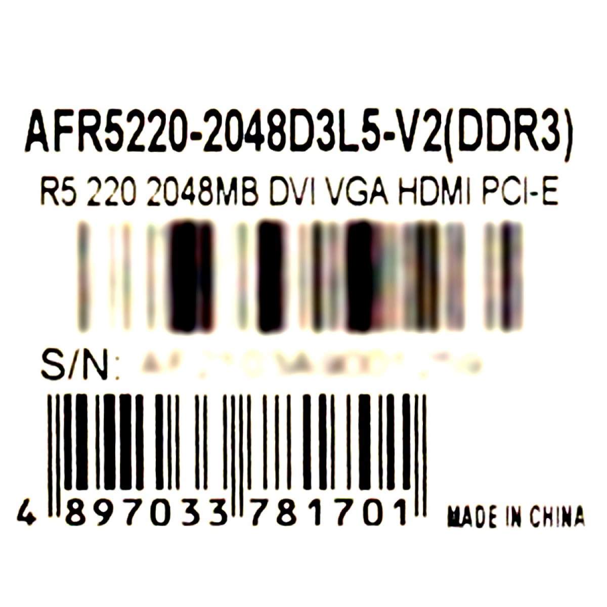 Placa de Vídeo Afox Radeon R5 220, 2GB, DDR3, AFR5220-2048D3L5-V2