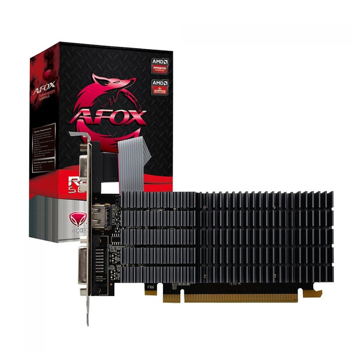 Placa de Vídeo Afox Radeon R5 230, 2GB, DDR3, AFR5230-2048D3L9-V2