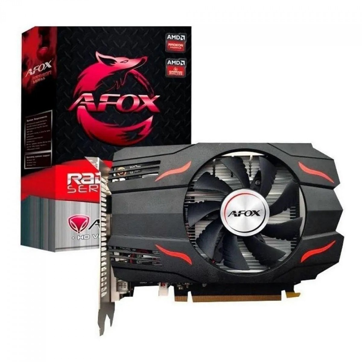 Placa de Vídeo Afox Radeon, RX 550 4GB, GDDR5, 128Bit, AFRX550-4096D5H4-V4