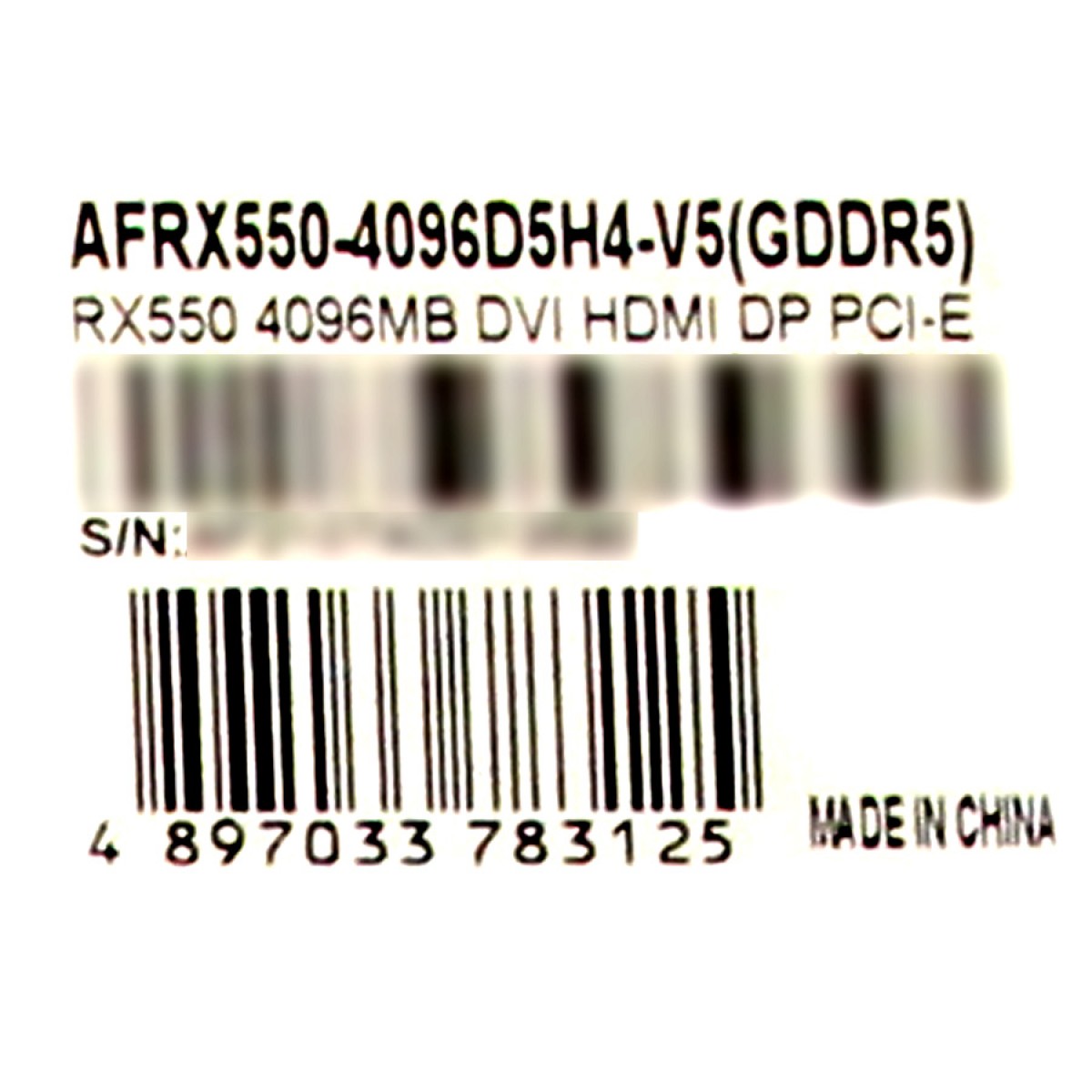 Placa de Vídeo Afox Radeon RX 550, 4GB, GDDR5, AFRX550-4096D5H4-V5
