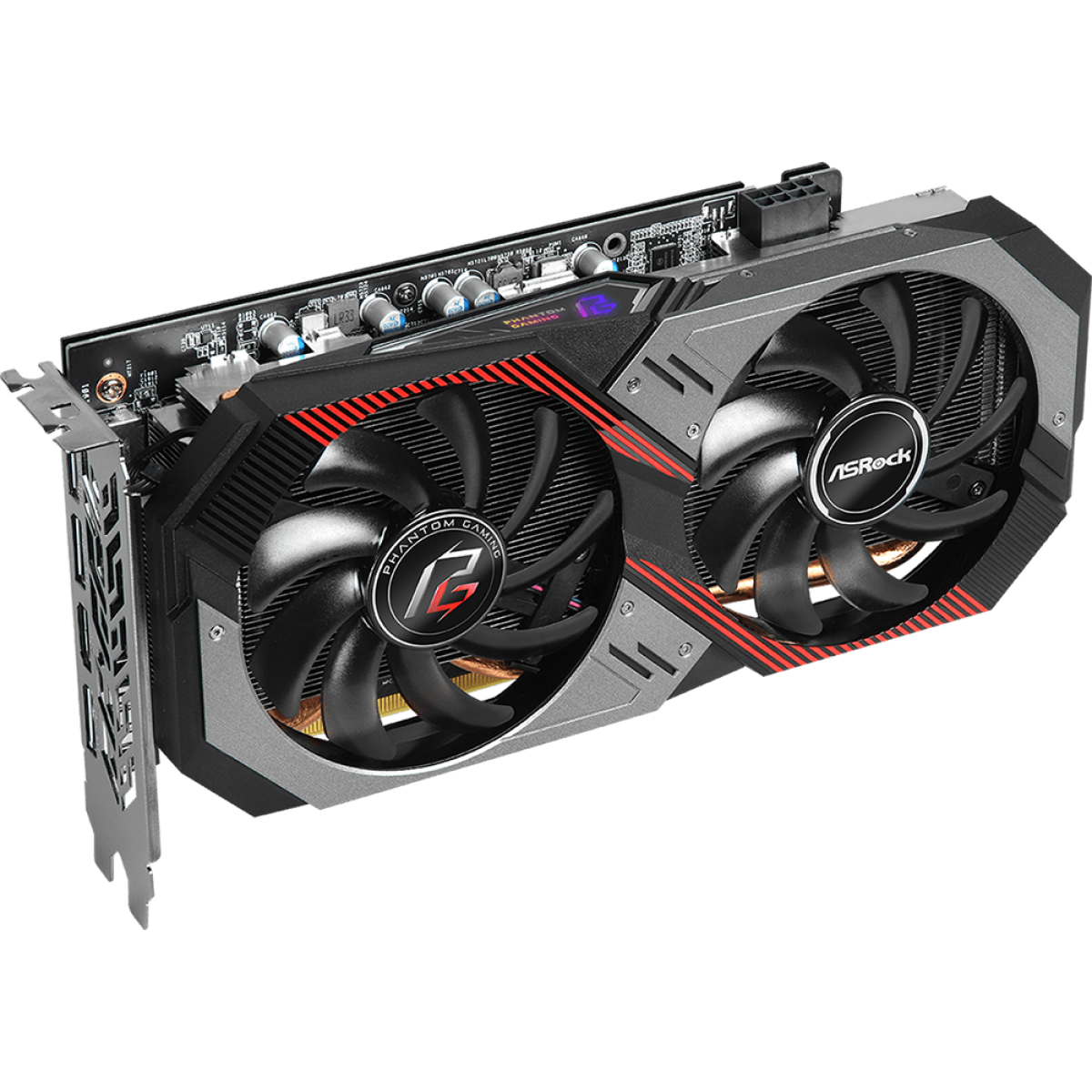 Placa de Vídeo ASRock, Radeon, RX 5600 XT Phantom Gaming D2 OC, 6GB, GDDR6, 192Bit, 90-GA1XZZ-00UANF