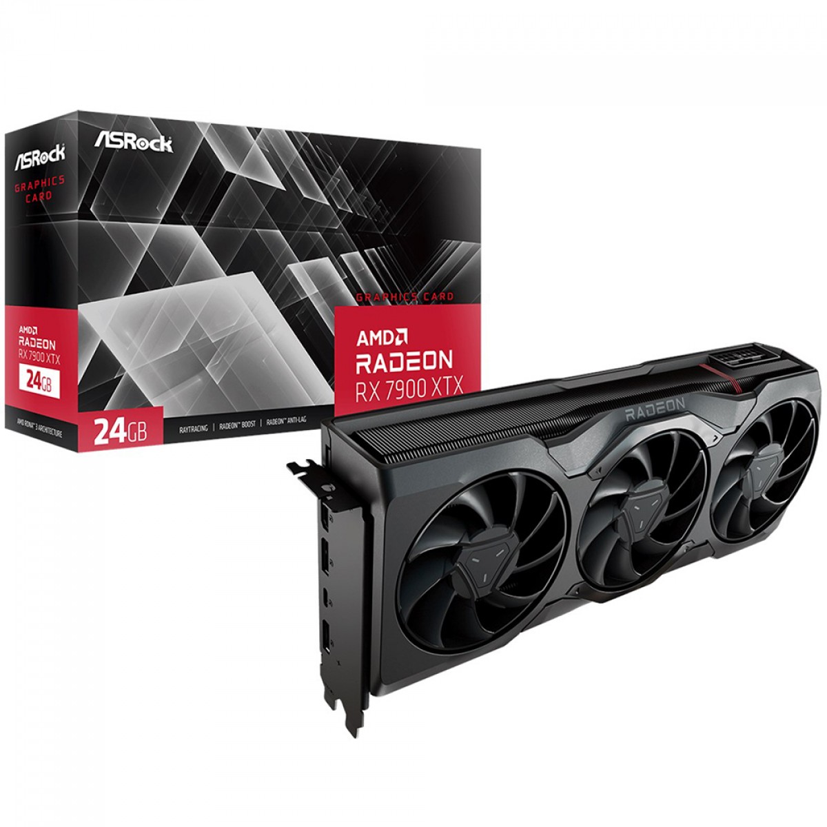 Placa De Vídeo Asrock Amd Radeon Rx 7900 Xtx 24gb Gddr6 Fsr Ray