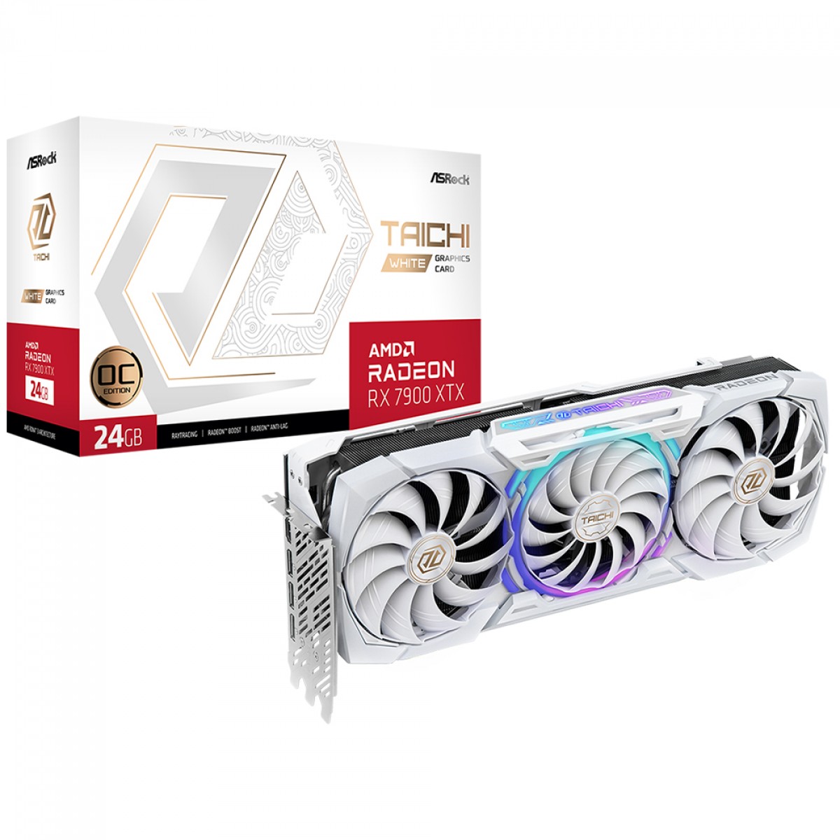 お得セット 7900 RX Radeon AMD AsRock Vídeo De Placa XTX OC White Taichi グラフィックボード・グラボ・ビデオカード